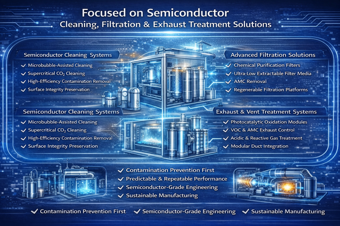 Focused on Semiconductor Cleaning, Filtration & Exhaust Treatment Solutions